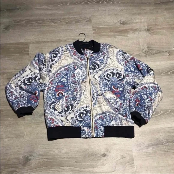 Free People Daytrip Printed Bomber Jacket - Picture 2 of 7